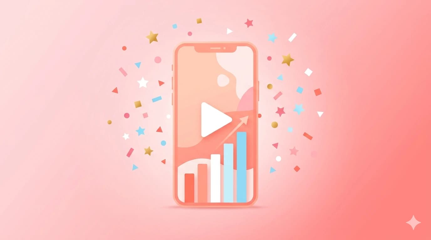 A TikTok creator analytics dashboard showing follower growth and engagement